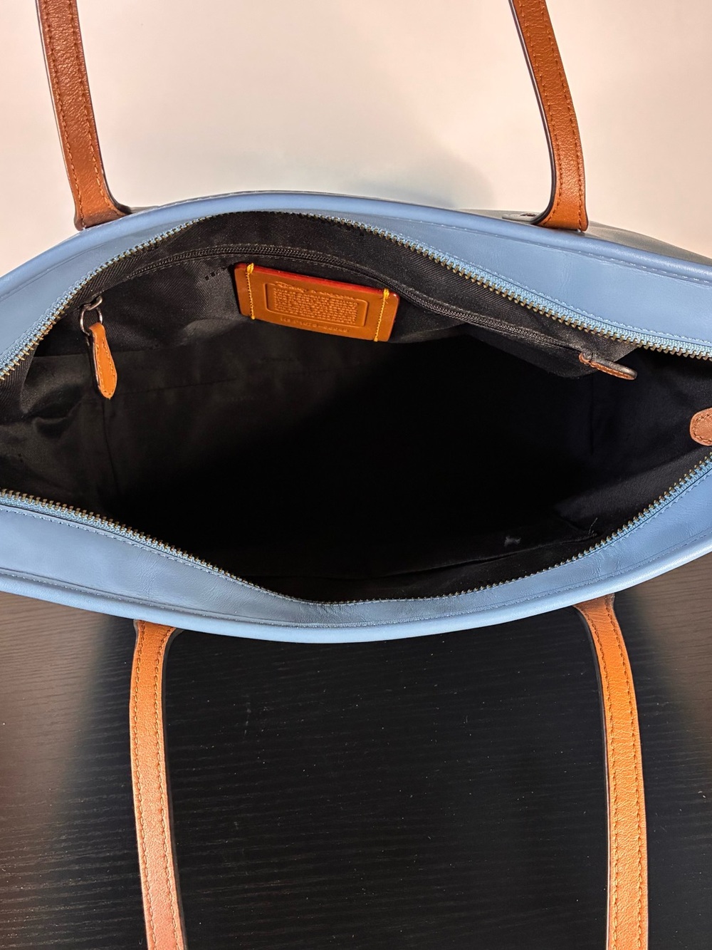 Disney X Coach Mickey Blue Calf Leather City Tote - Picture 13 of 14
